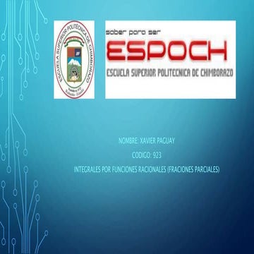 Integrales fracciones parciales