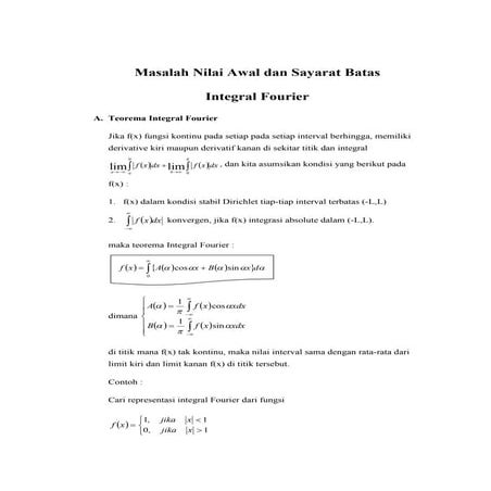 Integral fourier
