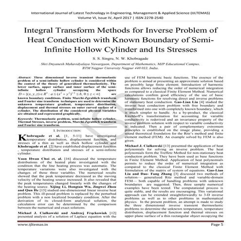 Integral transform methods for inverse problem of heat conduction with known ...
