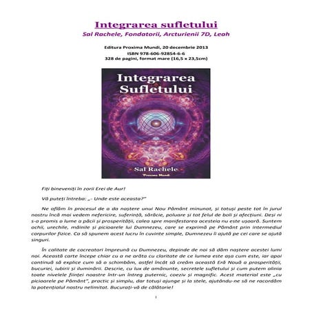 Integrarea sufletului - Sal Rachele - Editura Proxima Mundi
