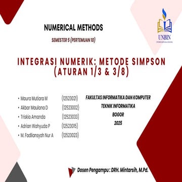 Integrasi Numerik Metode Simpsonnnnnnnnn | PDF