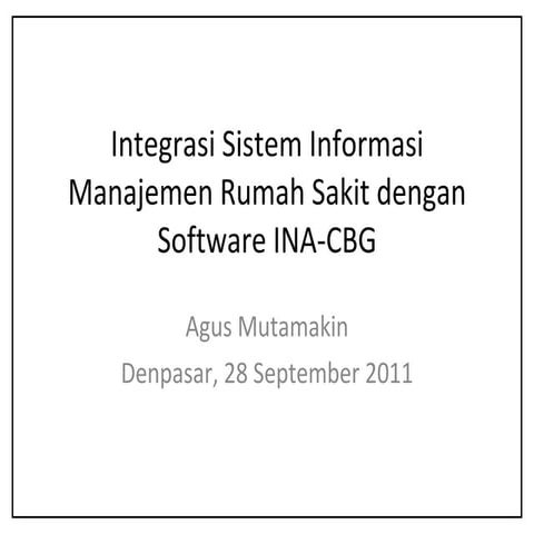 Integrasi simrs dengan ina cbg