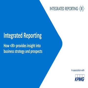 How Integrated Reporting provides insight into business strategy and prospects