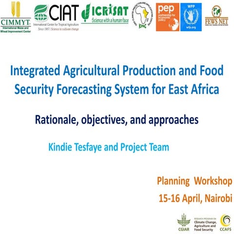 Integrated agricultural production and food security forecasting system