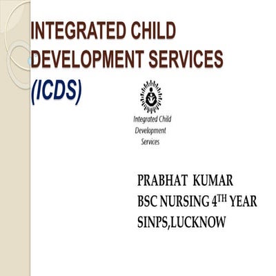 Integrated child development services   (icds) 2021