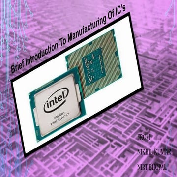 Integrated Circuit Manufacturing
