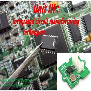 Integrated circuit manufacturing techniques 