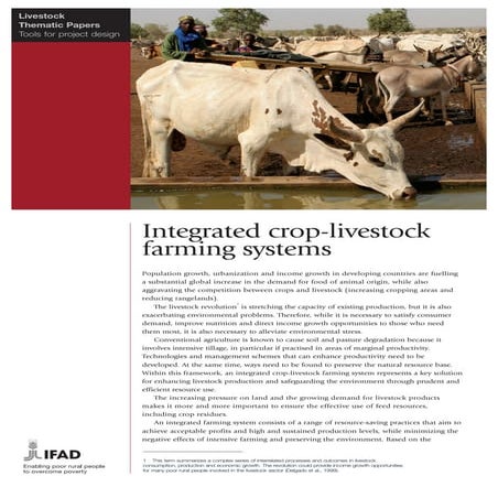 Integrated Crop-Livestock Farming Systems 