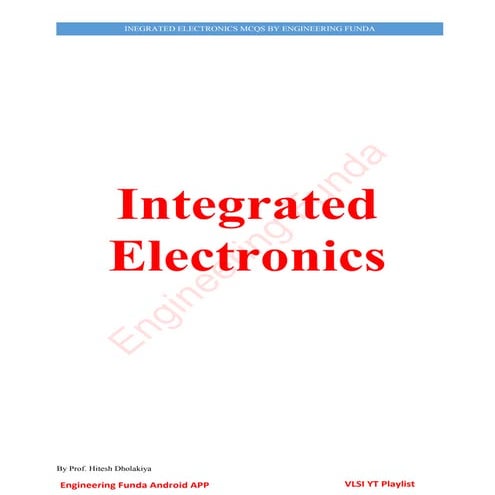 Integrated Electronics MCQ