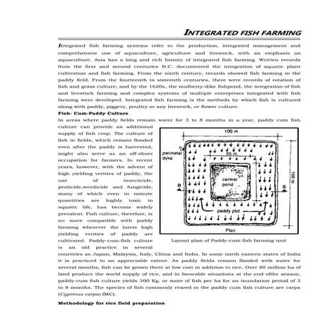 INTEGRATED FISH FARMING