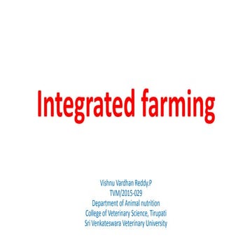 Integrated farming