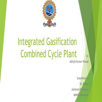 Integrated gasification combined cycle plant
