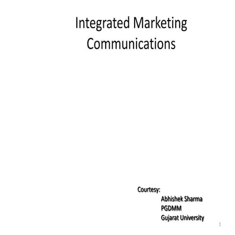 Integrated marketing communication