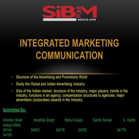 Integrated marketing communication   structure, size & opportunities