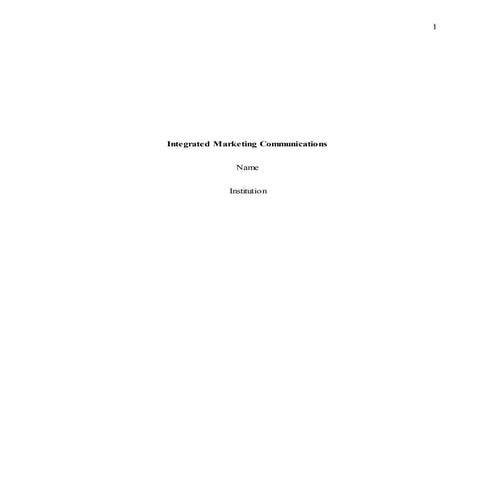 Integrated marketing communications