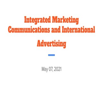 Integrated Marketing Communications and International Advertising (1).pdf