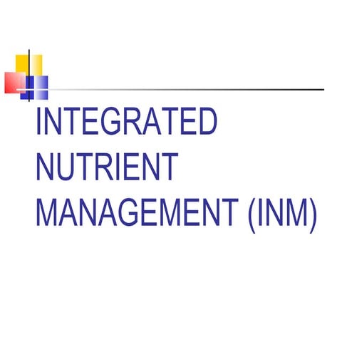 Integrated nutrient management 