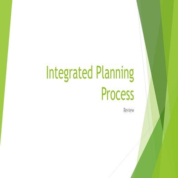 Integrated Planning Process Review, 2016