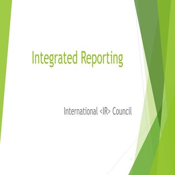 Integrated reporting
