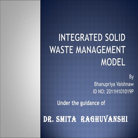 Integrated solid waste management model