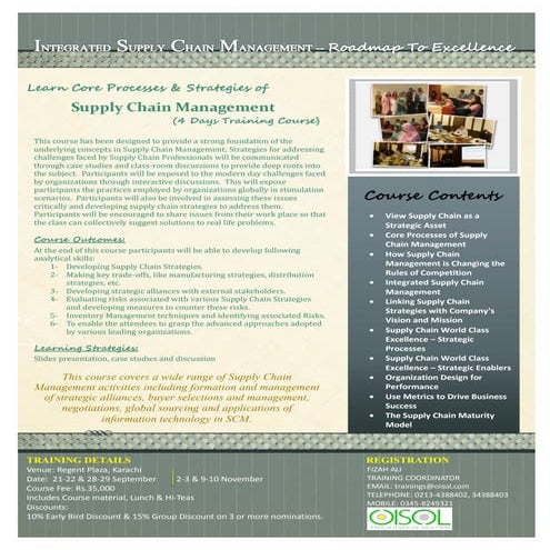 Supply Chain Management Training in Bangladesh | PDF
