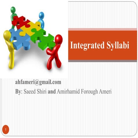 Integrated syllabus