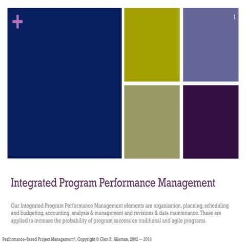 Integrated Program Performance Management