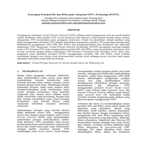 Integrated vpn technology (paper) - claudia