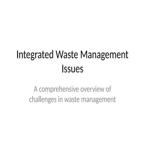 Integrated_Waste_Management_Issues in India