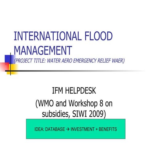 Integrated water resource management (IWRM) | PPT