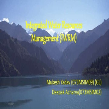 Integrated water resources management