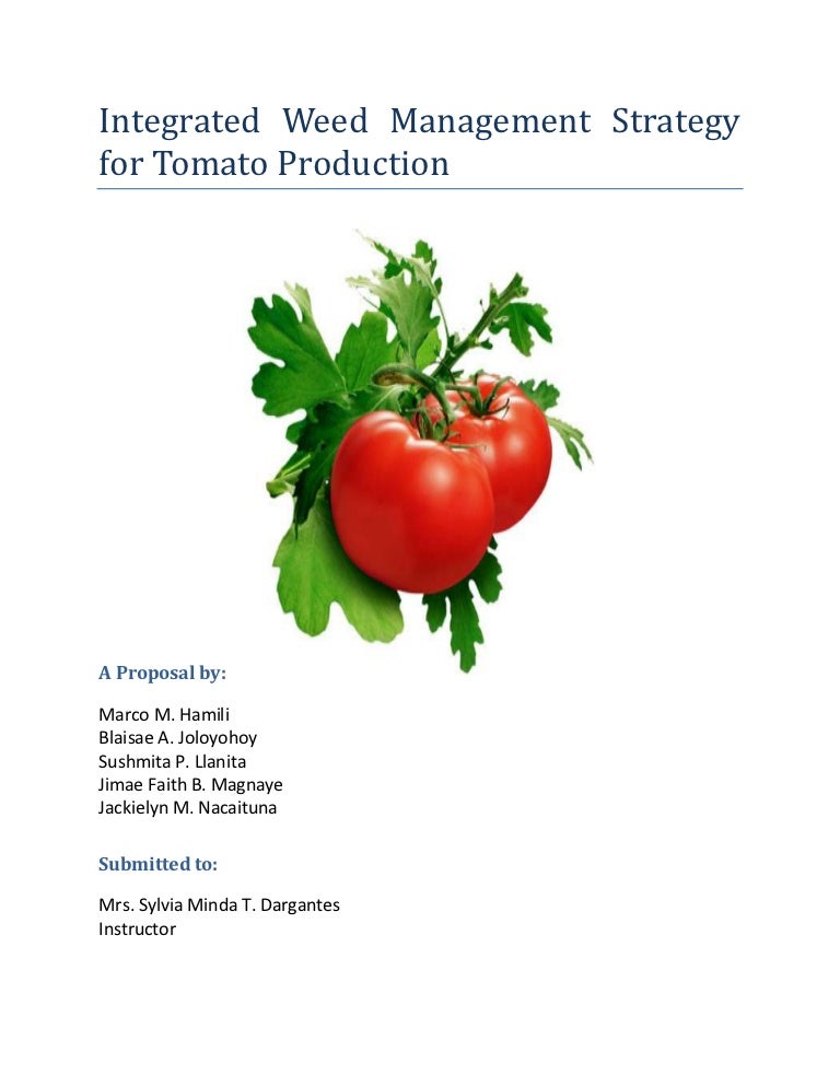 Integrated weed management for tomato production