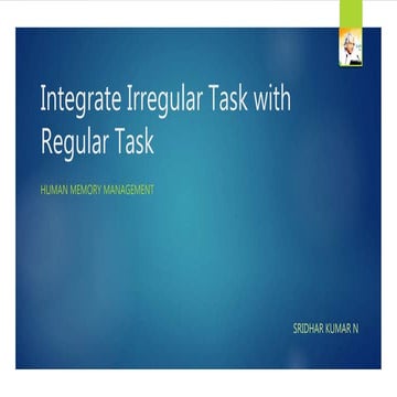 Human Memory Management: Integrate irregular task with regular task | PPT