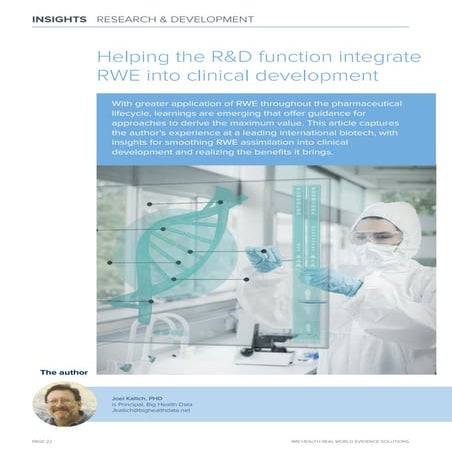 Integrate RWE into clinical development
