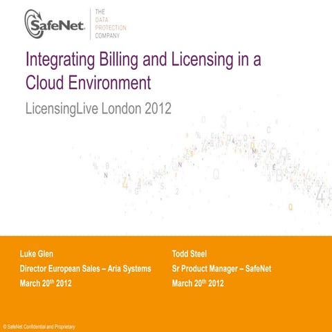 Integrating Billing and Licensing in a Cloud Environment