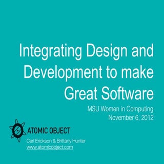 Integrating Design & Development