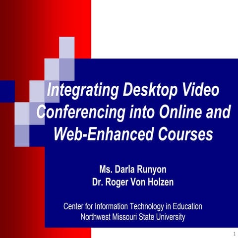 Integrating Desktop Video Conferencing into Online and Web ...