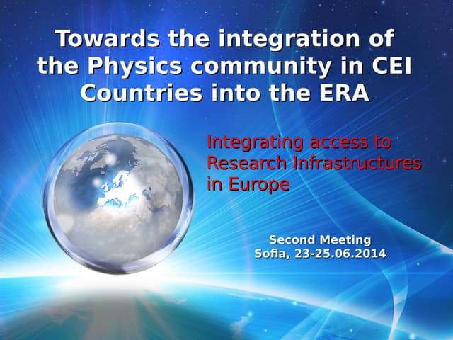 "Integrating access to research infrastructures in Europe" - Radu Constantinescu