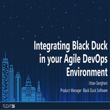 Integrating Black Duck into your Agile DevOps Environment