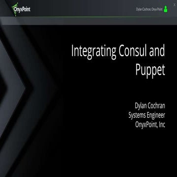 Integrating Consul and Puppet