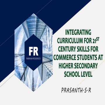 Integrating curriculum for 21 st century skills for commerce