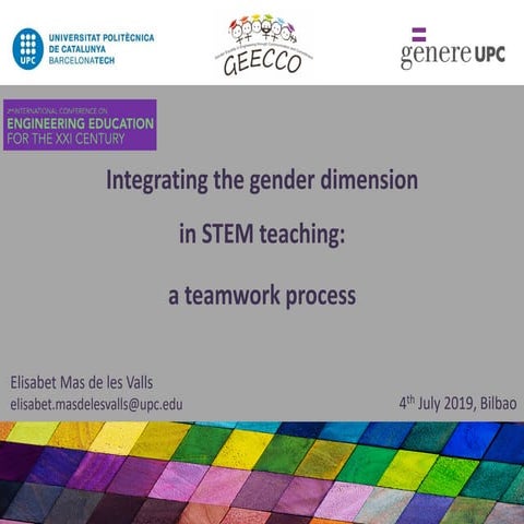 Integrating gender dimension steam teaching