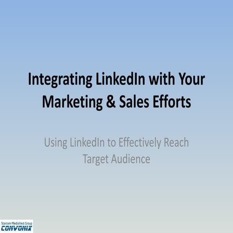 Integrating LinkedIn with your Marketing & Sales Efforts