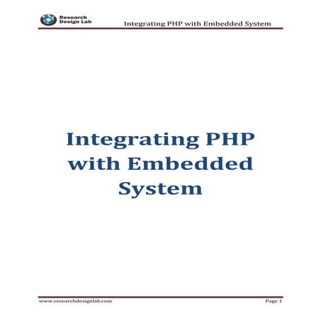 Integrating php with embedded system - IOT | PDF