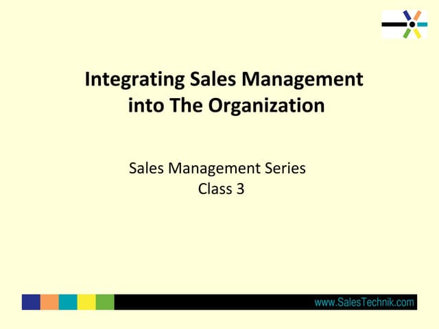 Integrating Sales Management Into The Organization Ppt Free Download Integrating Sales Management Into The Organization Ppt Free Download