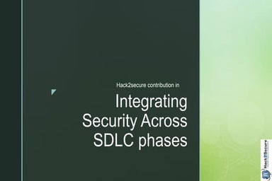 Integrating Security Across SDLC Phases