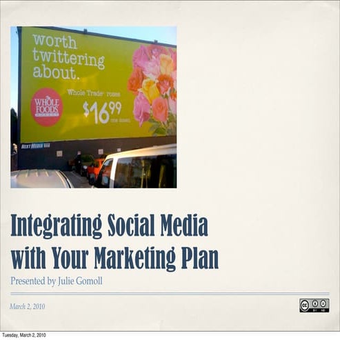Integrating Social Media with your Marketing Strategy