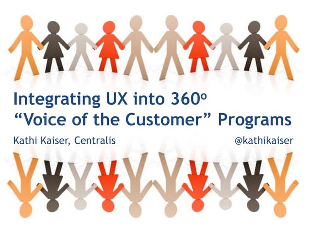 Integrating UX into Voice of the Cu...