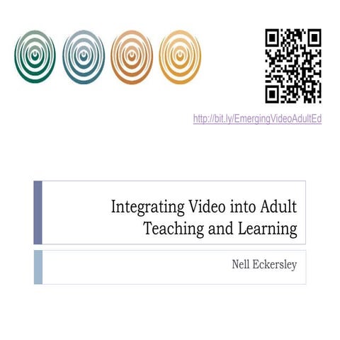 Integrating video into adult teaching and learning