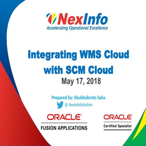Integrating WMS Cloud with SCM Cloud